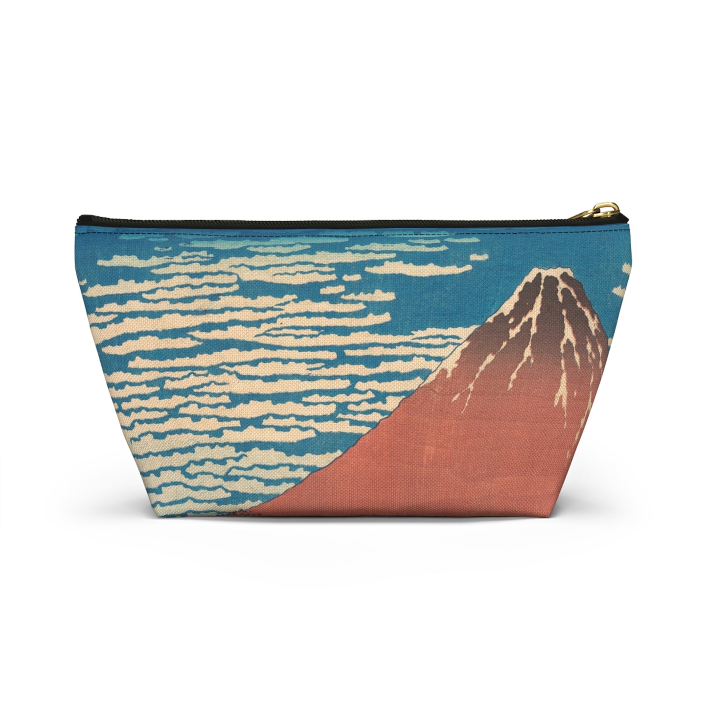 Hokusai "Fine Wind, Clear Morning" - Accessory Pouch w T-bottom - Japanese traditional ukiyoe design