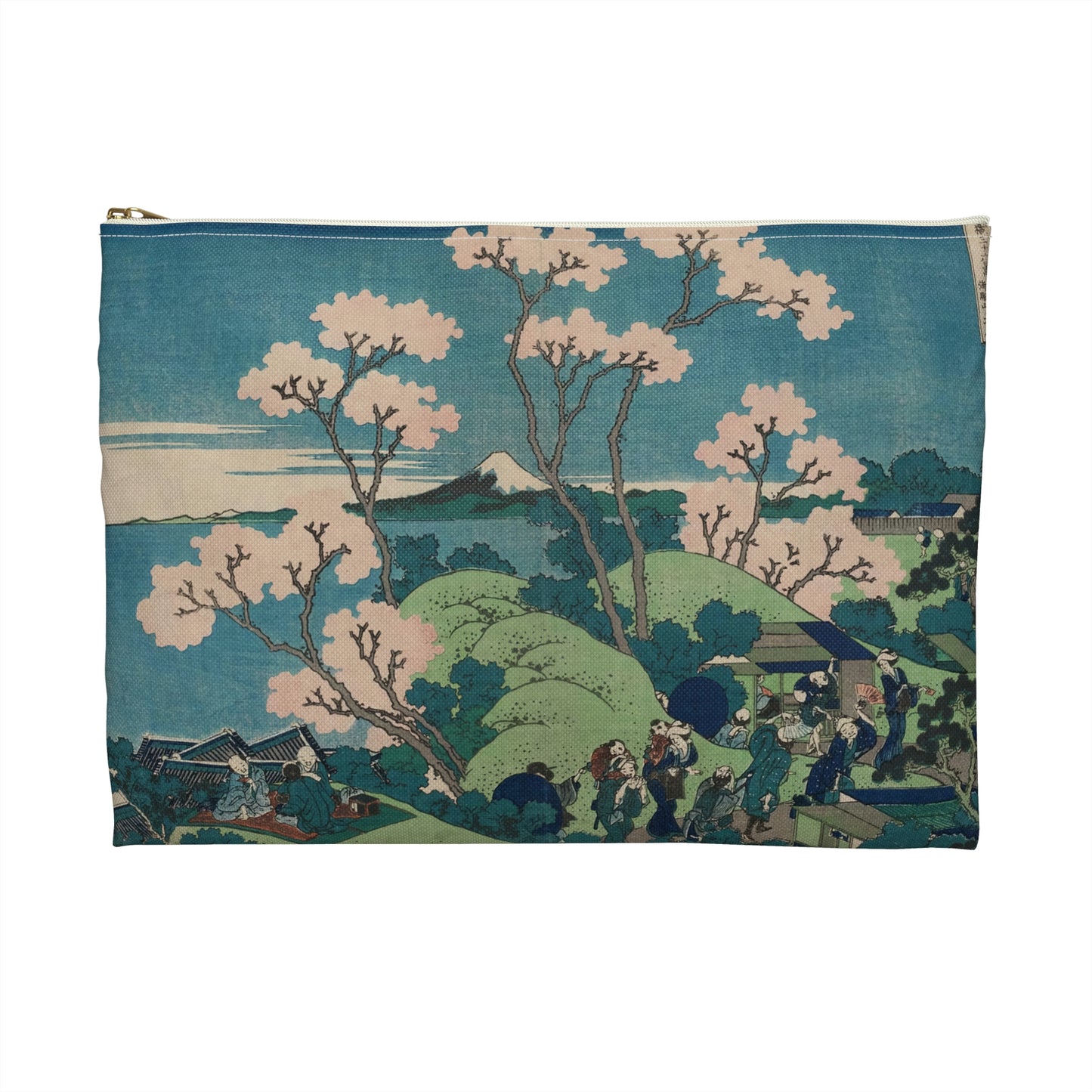 Hokusai "Fuji from Goten-yama, at Shinagawa on the Tokaido" - Accessory Pouch - Japanese traditional ukiyoe design