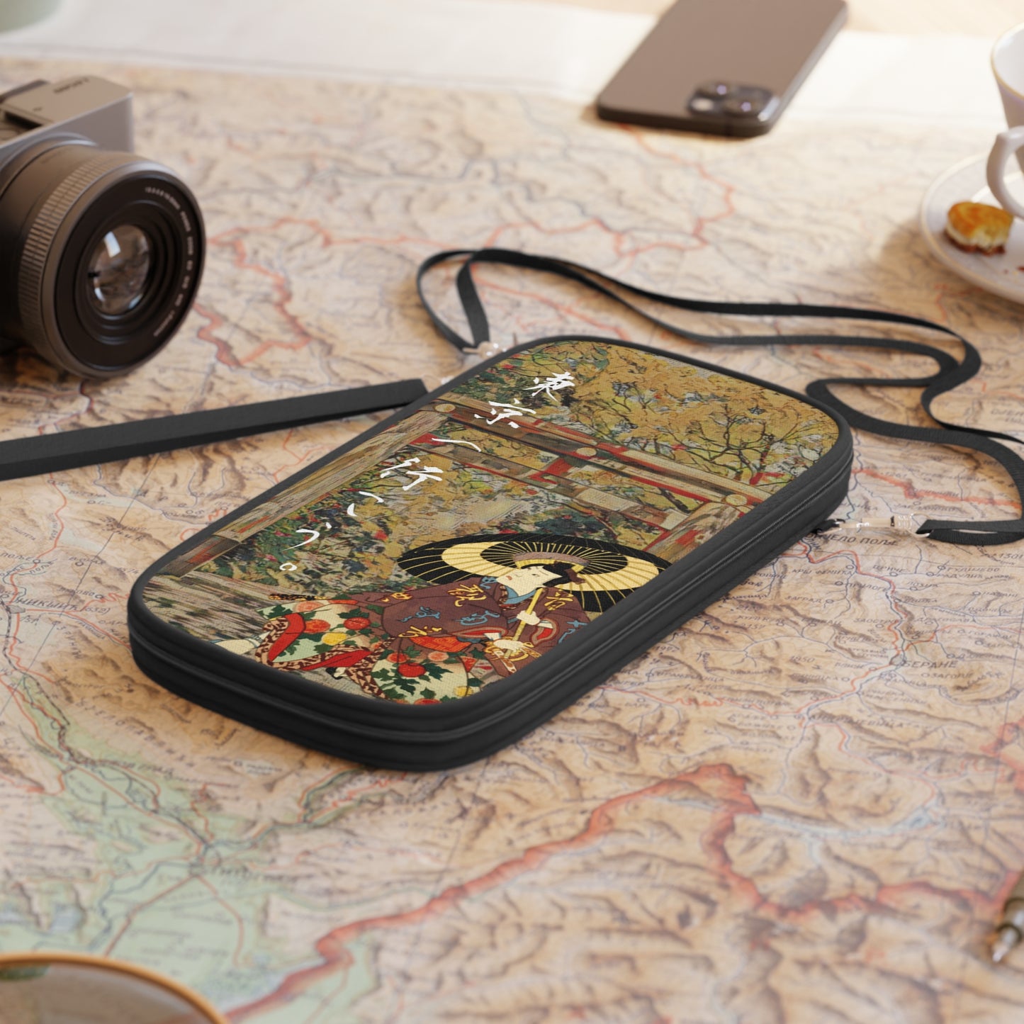 Andiamo a Tokyo "Meiji Jingu Shrine" - Passport Wallet - Japanese traditional ukiyoe design