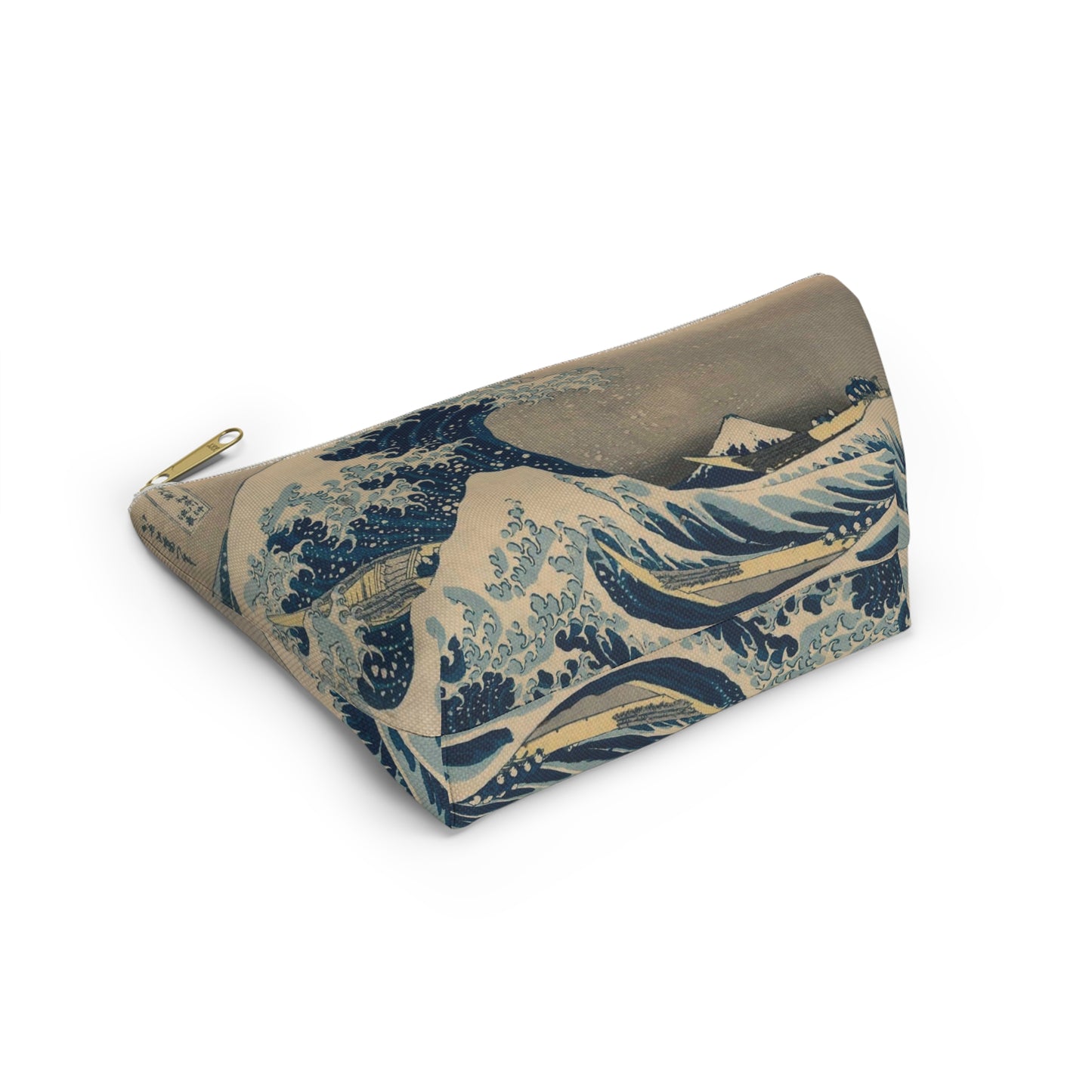 Hokusai "The Great Wave off Kanagawa" - Accessory Pouch w T-bottom - Japanese traditional ukiyoe design