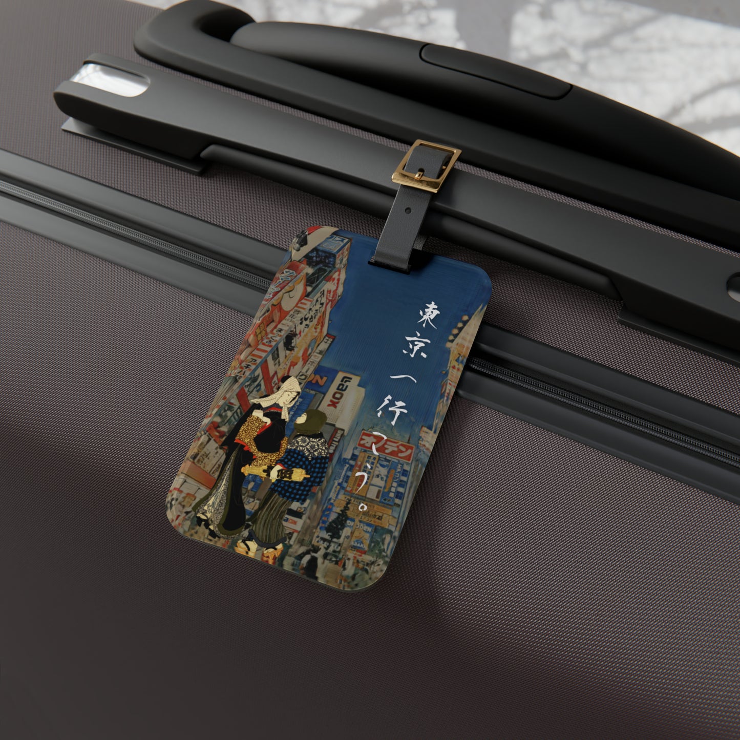 Andiamo a Tokyo "Akihabara" - Luggage Tag - Japanese traditional ukiyoe design