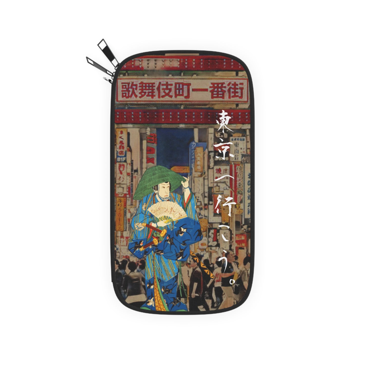 Andiamo a Tokyo "Kabuki-cho" - Passport Wallet - Japanese traditional ukiyoe design