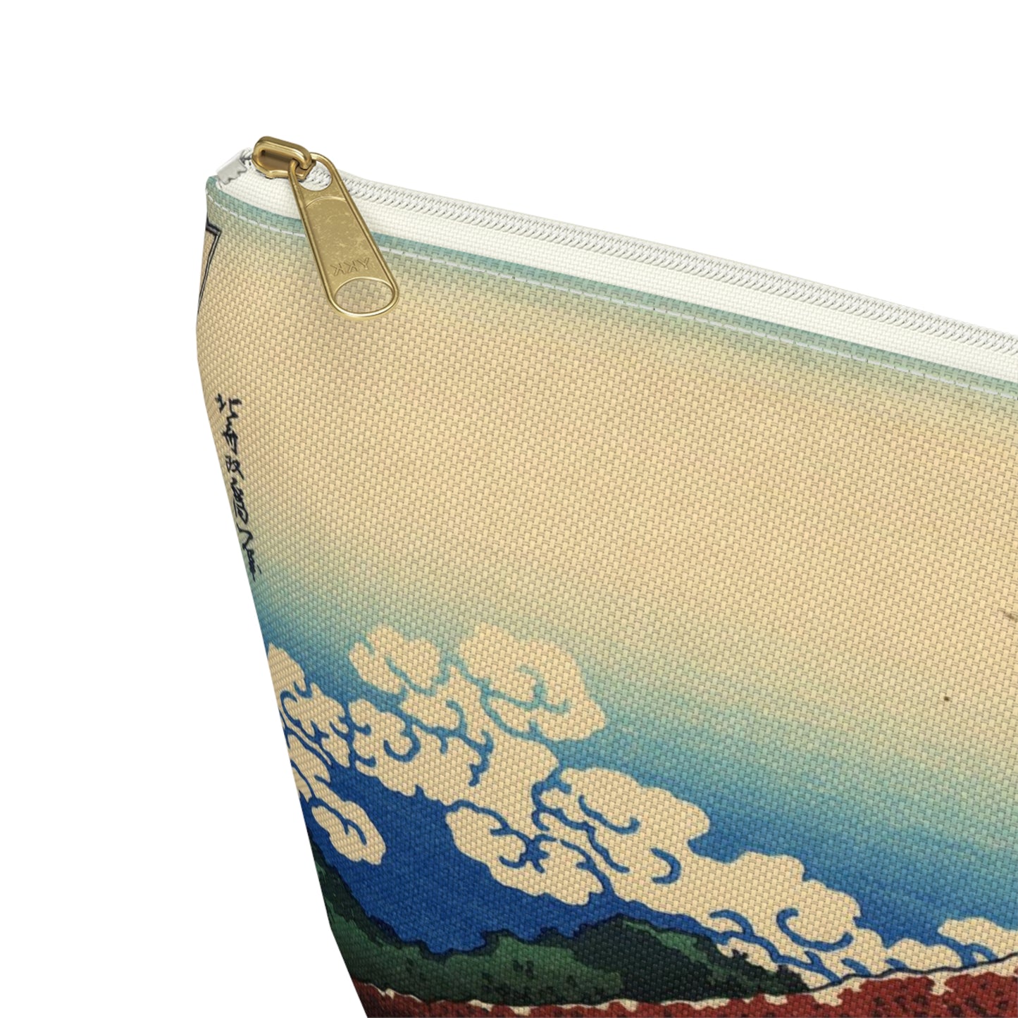 Hokusai "Rainstorm Beneath the Summit" - Accessory Pouch w T-bottom - Japanese traditional ukiyoe design