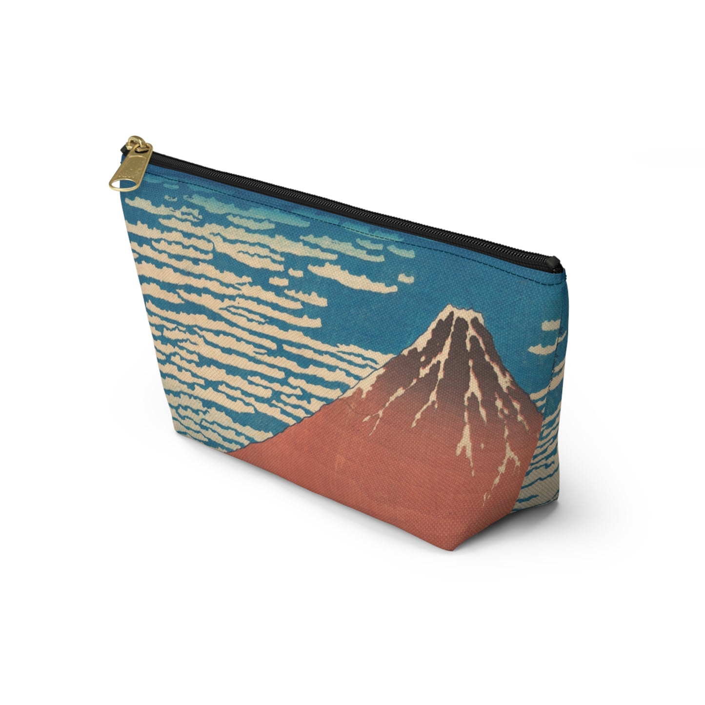 Hokusai "Fine Wind, Clear Morning" - Accessory Pouch w T-bottom - Japanese traditional ukiyoe design