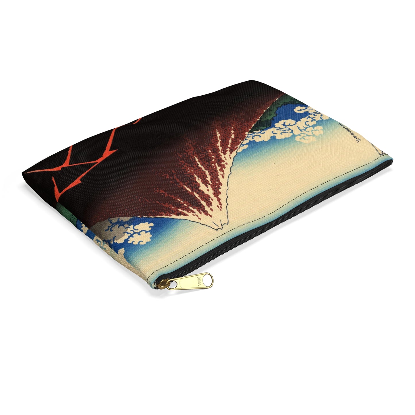 Hokusai "Rainstorm Beneath the Summit" - Accessory Pouch - Japanese traditional ukiyoe design
