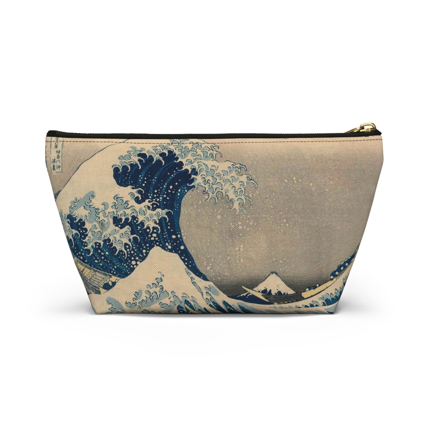 Hokusai "The Great Wave off Kanagawa" - Accessory Pouch w T-bottom - Japanese traditional ukiyoe design