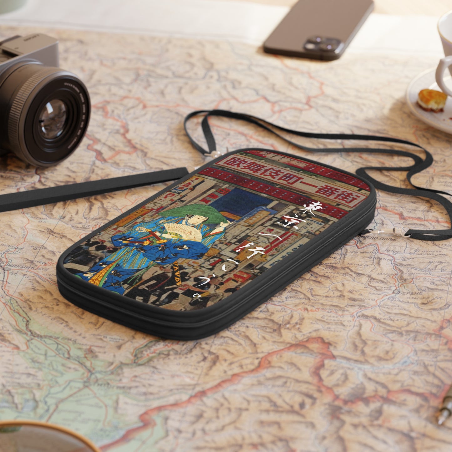 Andiamo a Tokyo "Kabuki-cho" - Passport Wallet - Japanese traditional ukiyoe design