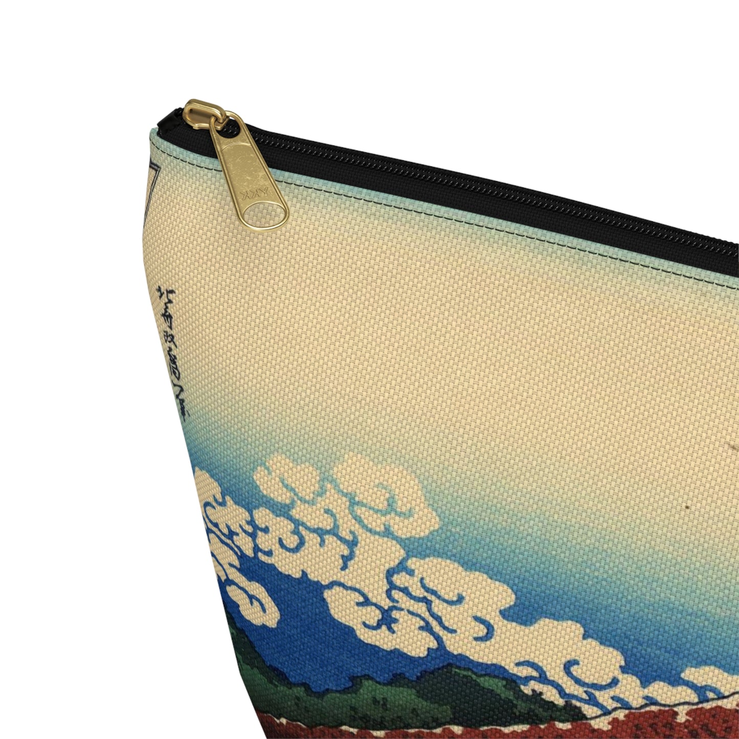 Hokusai "Rainstorm Beneath the Summit" - Accessory Pouch w T-bottom - Japanese traditional ukiyoe design