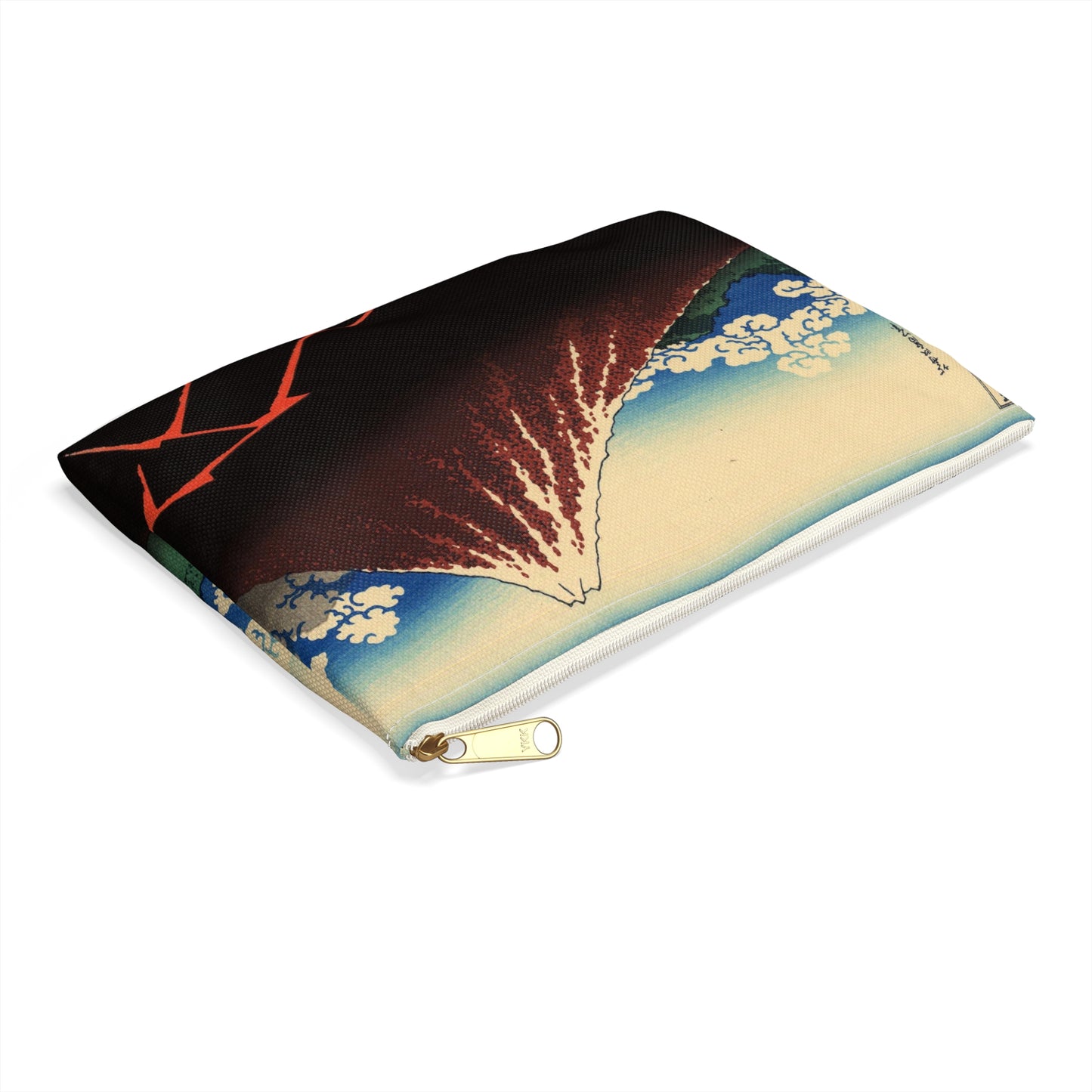 Hokusai "Rainstorm Beneath the Summit" - Accessory Pouch - Japanese traditional ukiyoe design