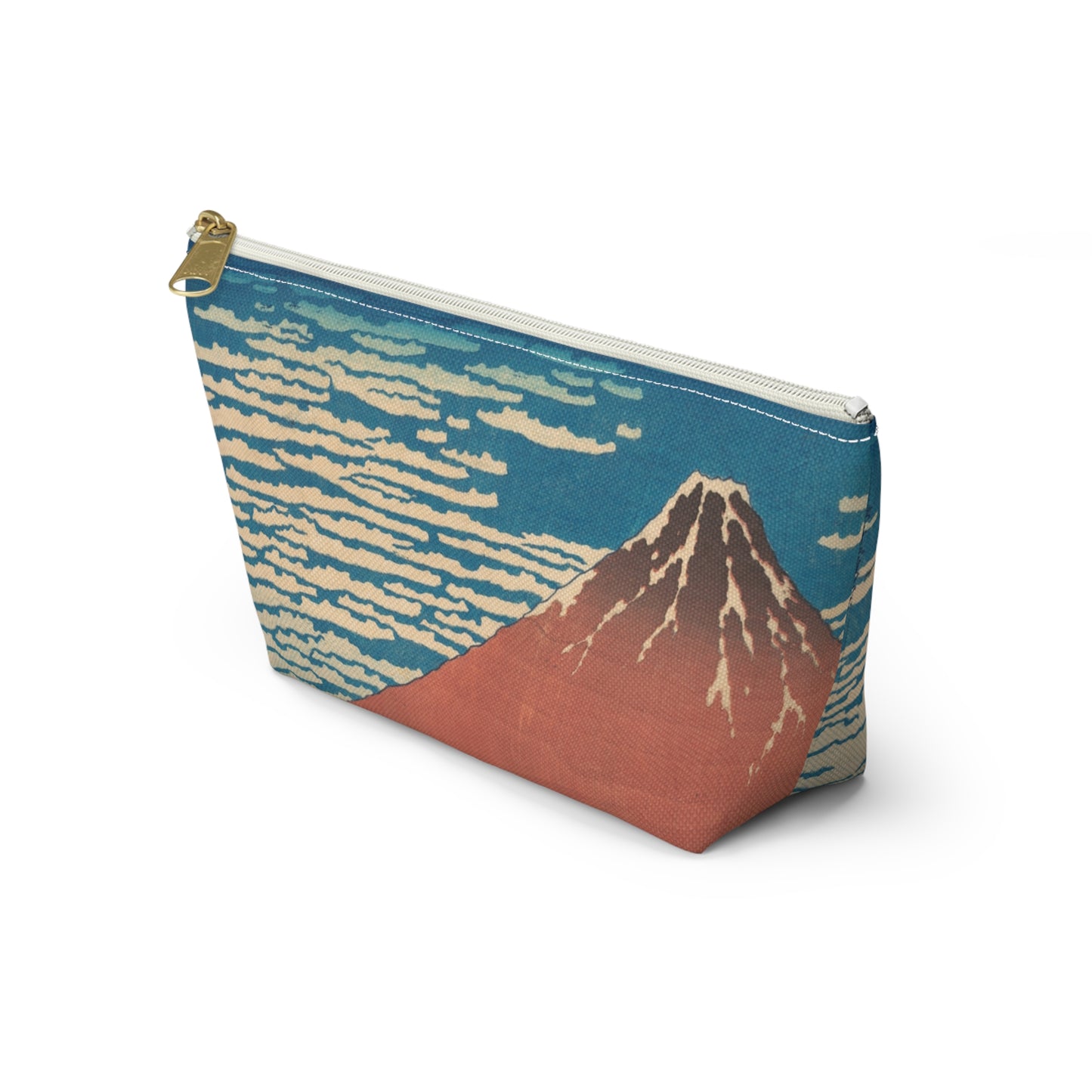 Hokusai "Fine Wind, Clear Morning" - Accessory Pouch w T-bottom - Japanese traditional ukiyoe design