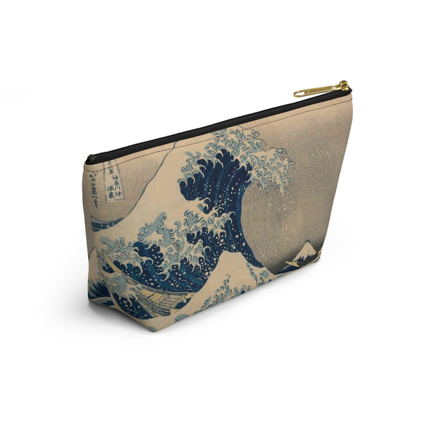 Hokusai "The Great Wave off Kanagawa" - Accessory Pouch w T-bottom - Japanese traditional ukiyoe design