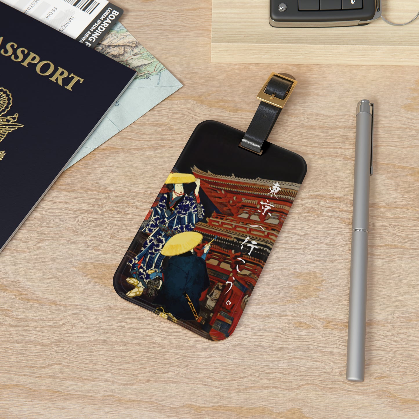 Andiamo a Tokyo "Asakusa Sensou-ji" - Luggage Tag - Japanese traditional ukiyoe design