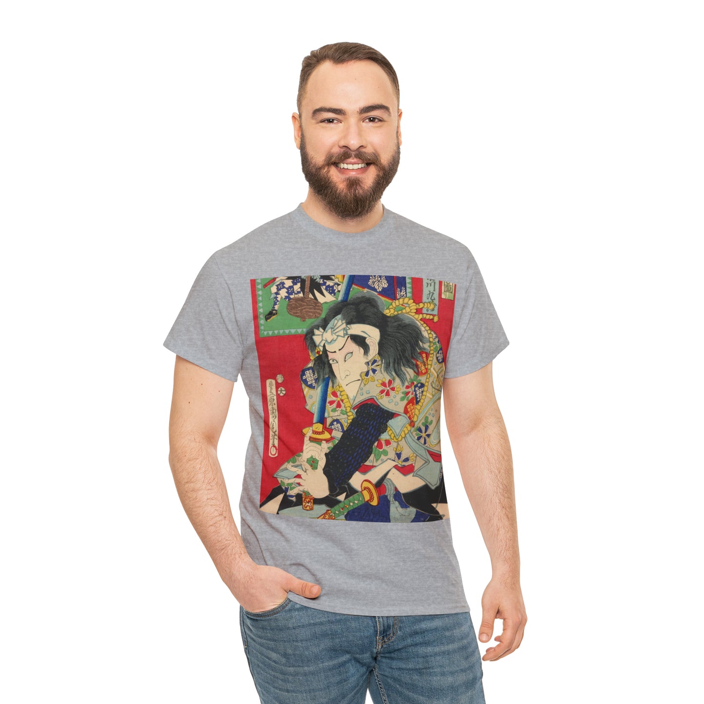 "Samurai" - "義士討入図 - Gishi uchiiri no zu" Unisex Heavy Cotton Tee