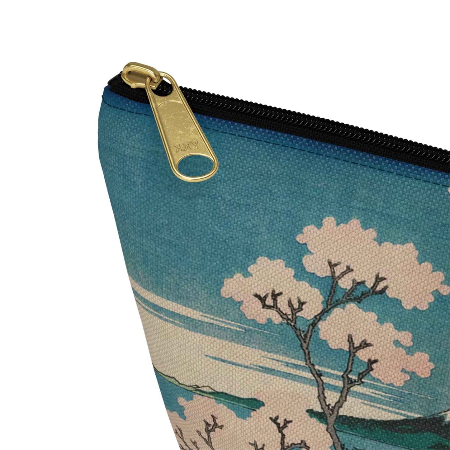 Hokusai "Fuji from Goten-yama, at Shinagawa on the Tokaido" - Accessory Pouch w T-bottom - Japanese traditional ukiyoe design