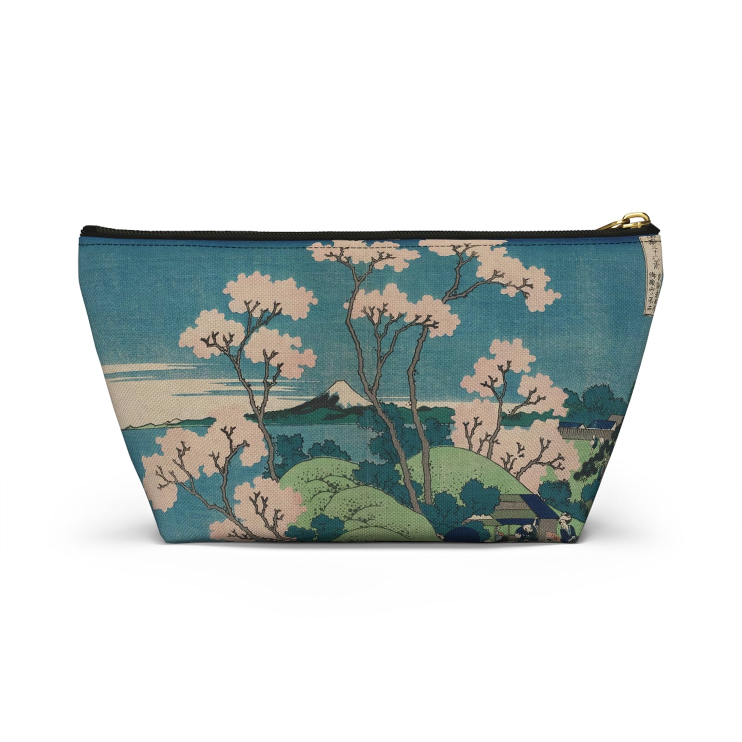 Hokusai "Fuji from Goten-yama, at Shinagawa on the Tokaido" - Accessory Pouch w T-bottom - Japanese traditional ukiyoe design