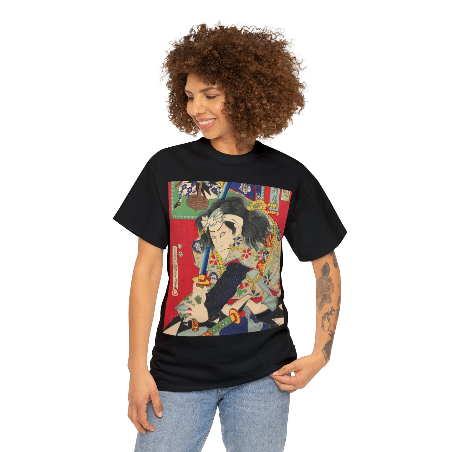 "Samurai" - "義士討入図 - Gishi uchiiri no zu" Unisex Heavy Cotton Tee