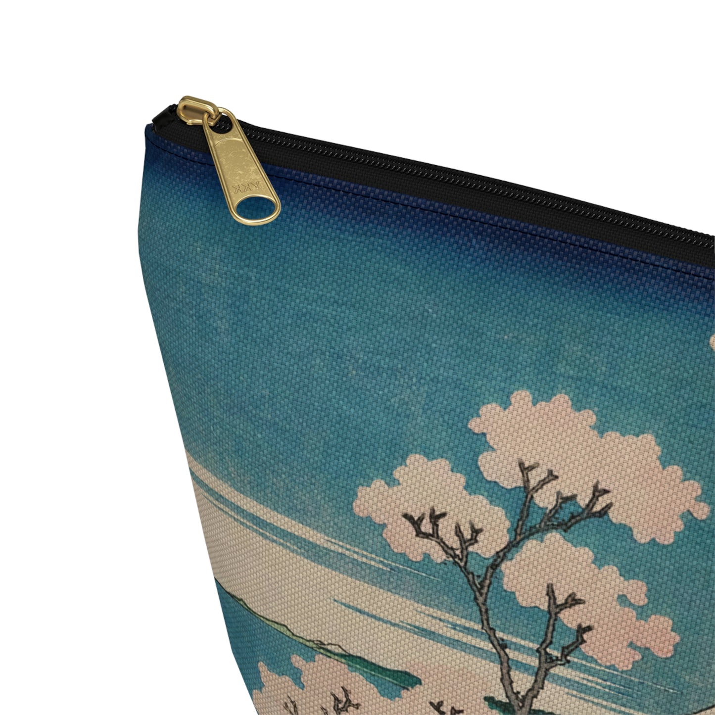 Hokusai "Fuji from Goten-yama, at Shinagawa on the Tokaido" - Accessory Pouch w T-bottom - Japanese traditional ukiyoe design