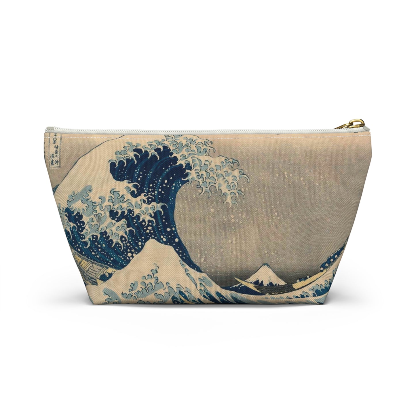 Hokusai "The Great Wave off Kanagawa" - Accessory Pouch w T-bottom - Japanese traditional ukiyoe design