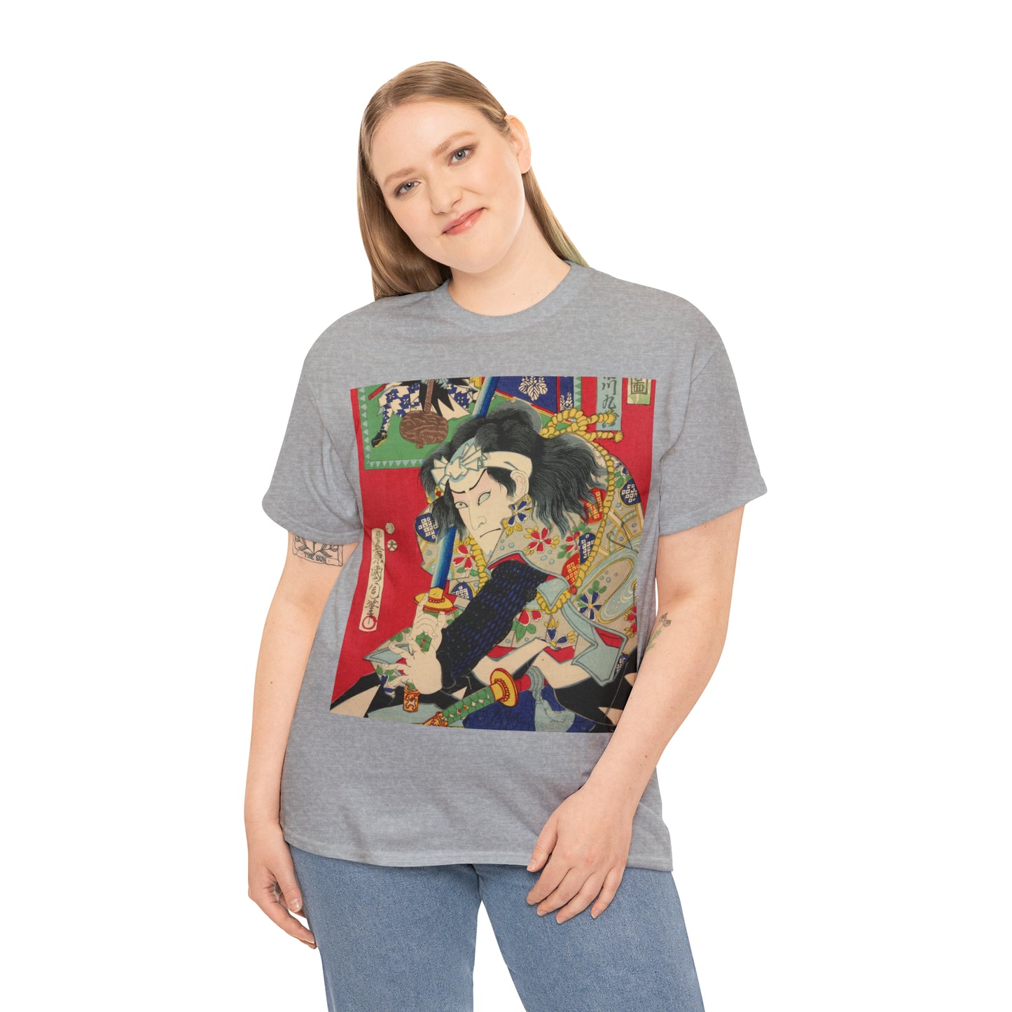 "Samurai" - "義士討入図 - Gishi uchiiri no zu" Unisex Heavy Cotton Tee