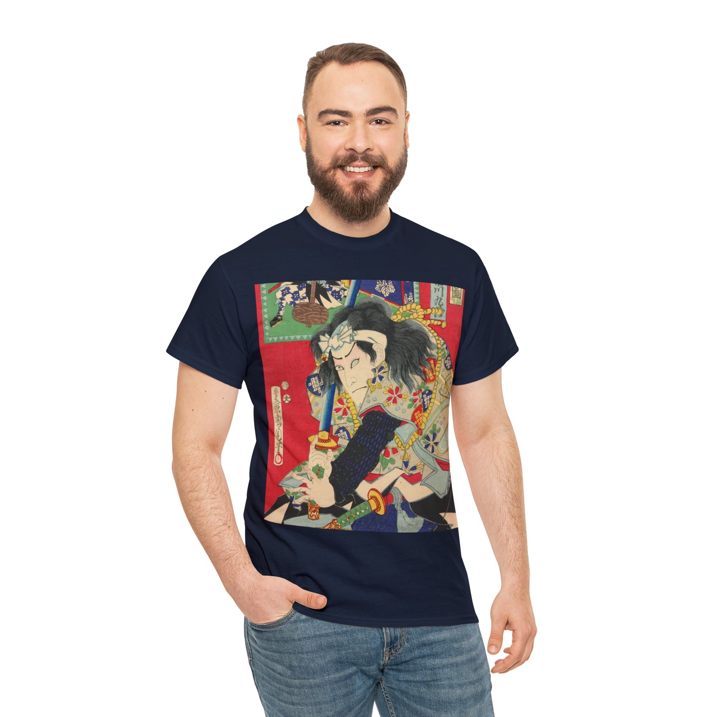 "Samurai" - "義士討入図 - Gishi uchiiri no zu" Unisex Heavy Cotton Tee