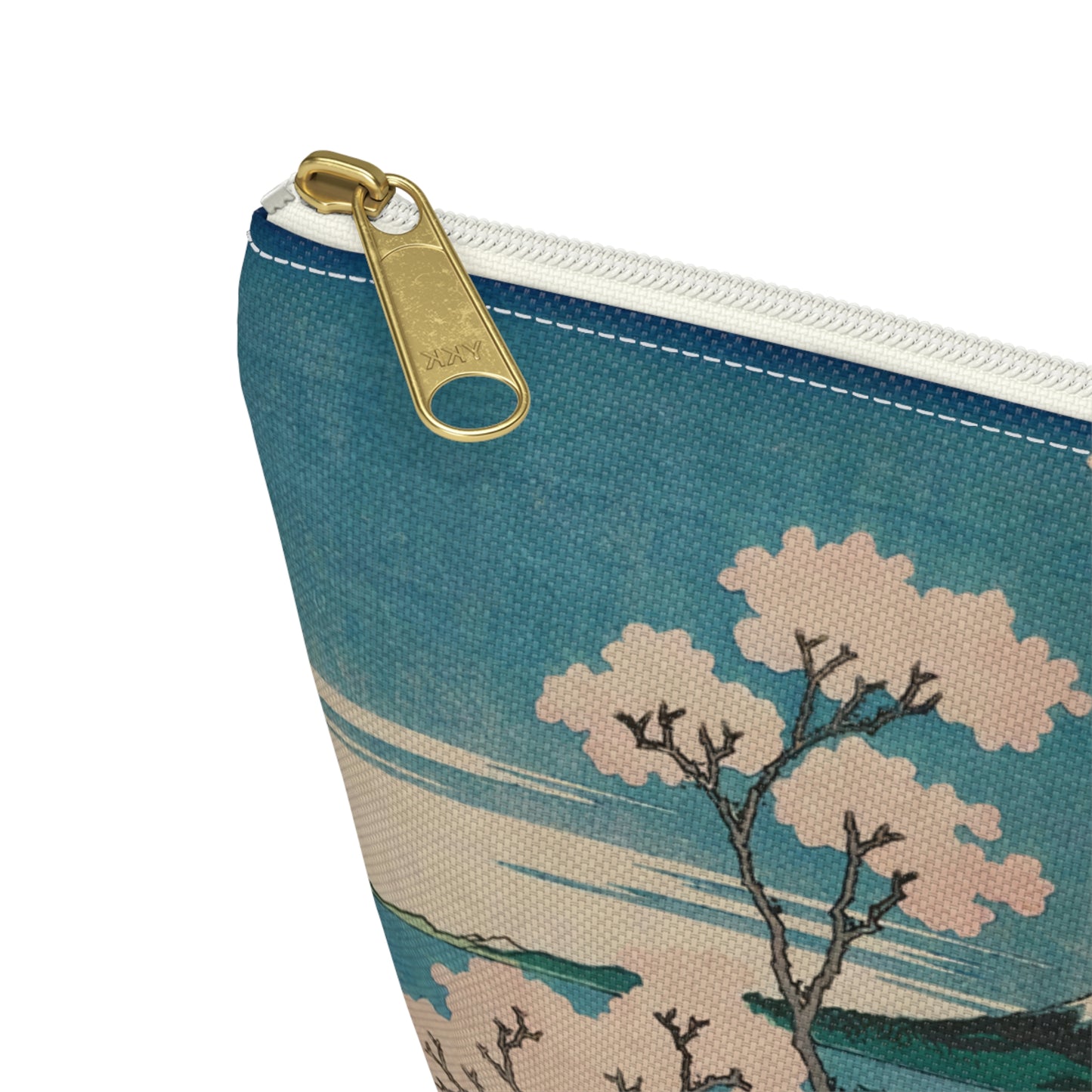 Hokusai "Fuji from Goten-yama, at Shinagawa on the Tokaido" - Accessory Pouch w T-bottom - Japanese traditional ukiyoe design