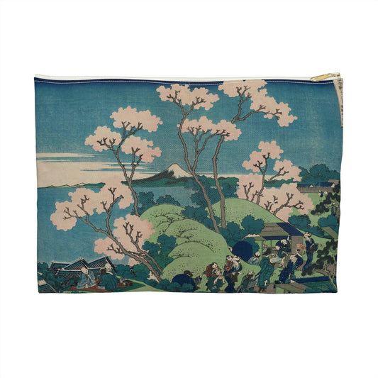 Hokusai "Fuji from Goten-yama, at Shinagawa on the Tokaido" - Accessory Pouch - Japanese traditional ukiyoe design