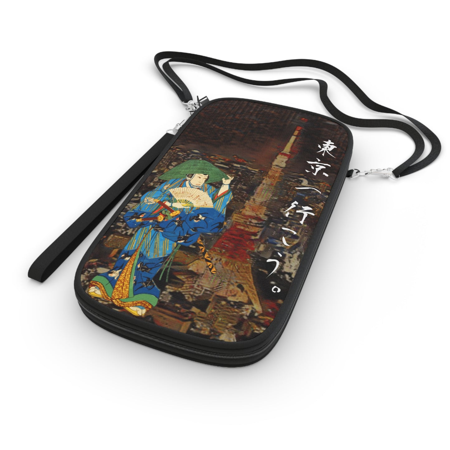 Andiamo a Tokyo "Tokyo tower" - Passport Wallet - Japanese traditional ukiyoe design