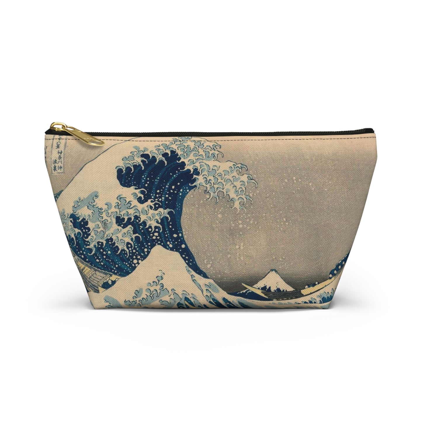 Hokusai "The Great Wave off Kanagawa" - Accessory Pouch w T-bottom - Japanese traditional ukiyoe design