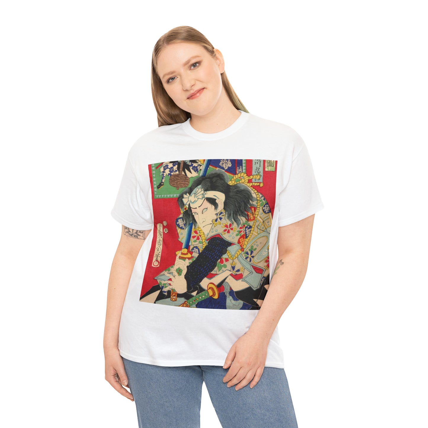 "Samurai" - "義士討入図 - Gishi uchiiri no zu" Unisex Heavy Cotton Tee