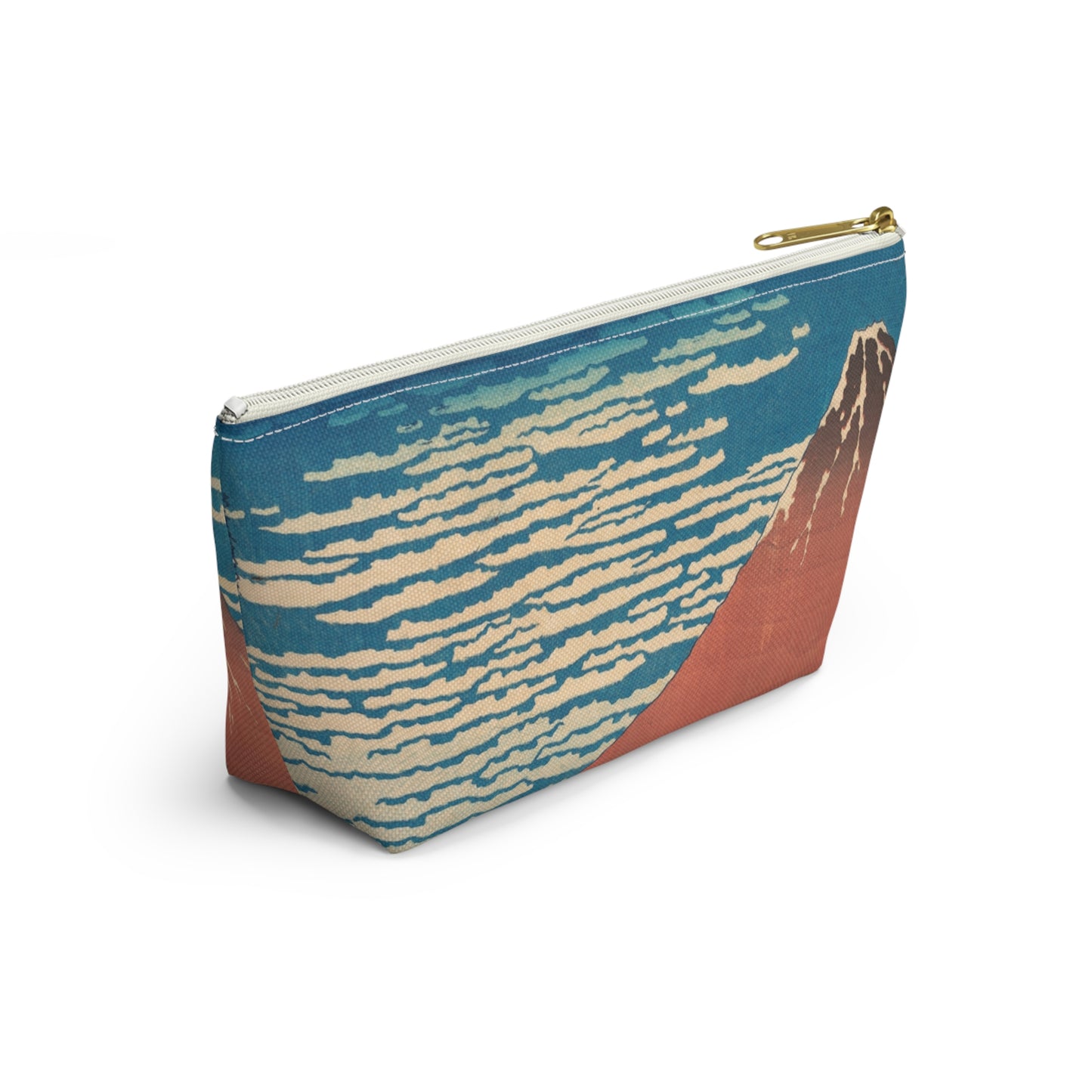 Hokusai "Fine Wind, Clear Morning" - Accessory Pouch w T-bottom - Japanese traditional ukiyoe design