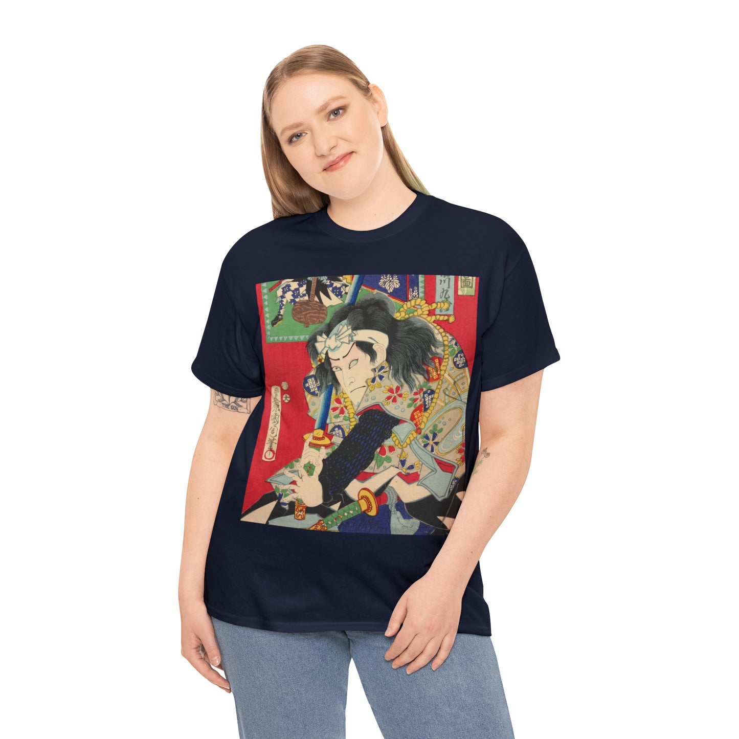 "Samurai" - "義士討入図 - Gishi uchiiri no zu" Unisex Heavy Cotton Tee