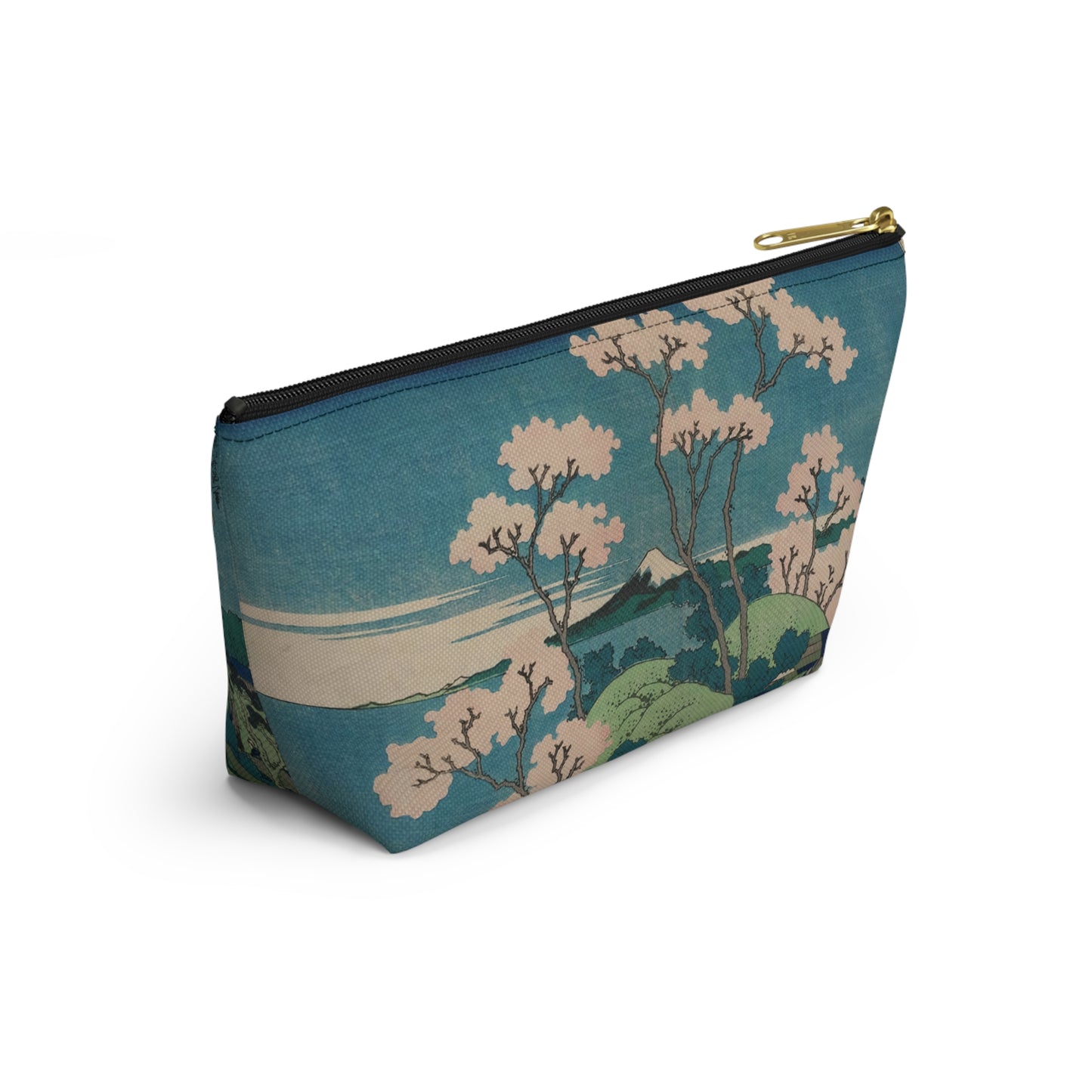 Hokusai "Fuji from Goten-yama, at Shinagawa on the Tokaido" - Accessory Pouch w T-bottom - Japanese traditional ukiyoe design