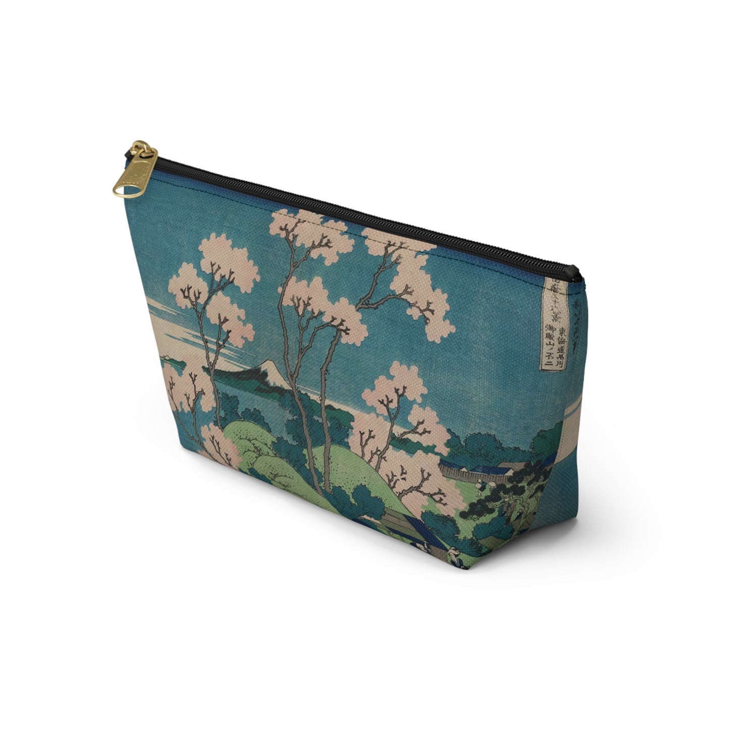 Hokusai "Fuji from Goten-yama, at Shinagawa on the Tokaido" - Accessory Pouch w T-bottom - Japanese traditional ukiyoe design