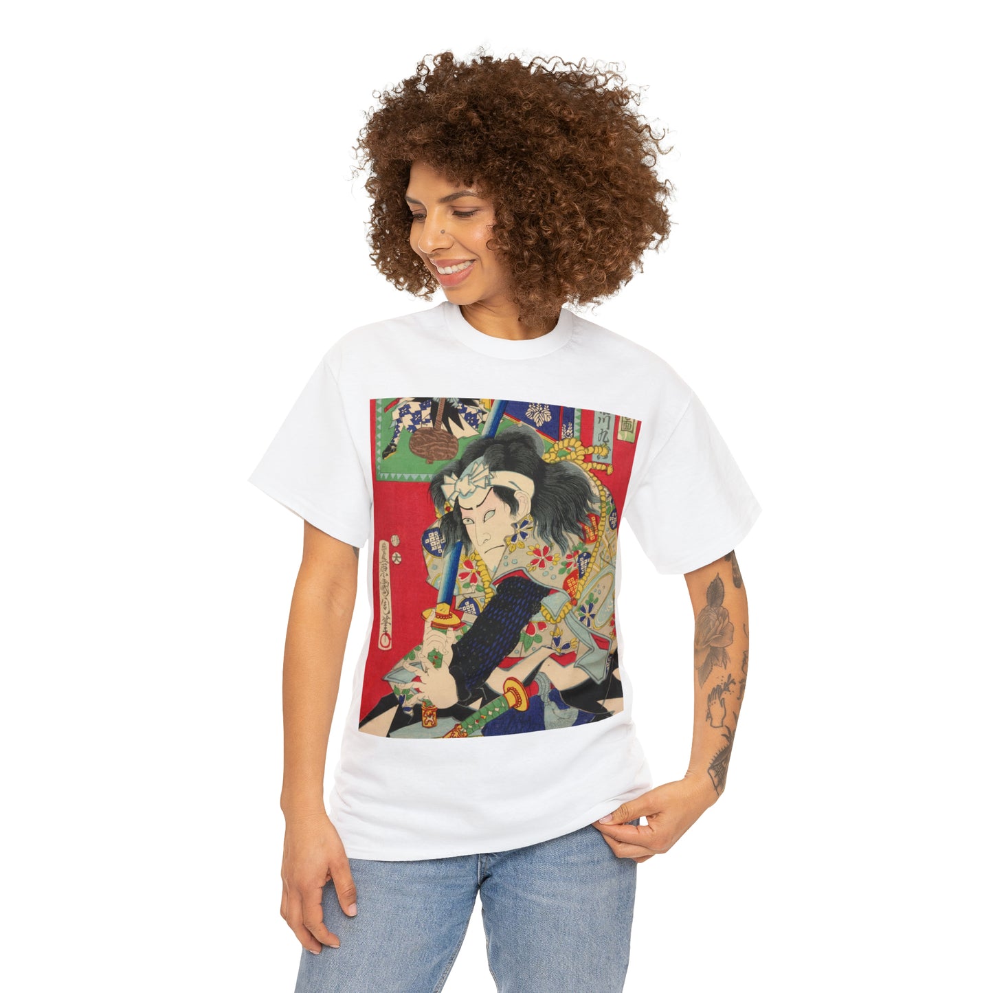 "Samurai" - "義士討入図 - Gishi uchiiri no zu" Unisex Heavy Cotton Tee