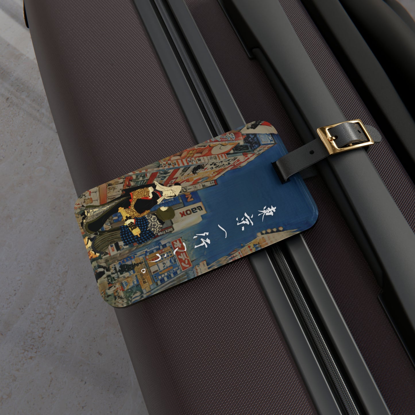 Andiamo a Tokyo "Akihabara" - Luggage Tag - Japanese traditional ukiyoe design