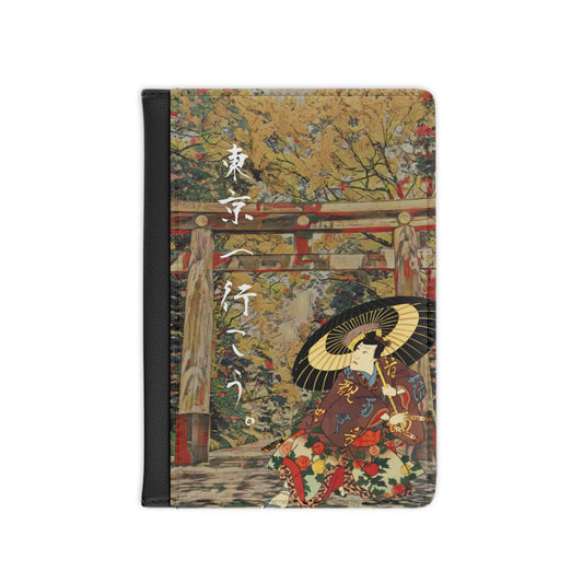 Andiamo a Tokyo "Meiji Jingu Shrine" - Passport Cover - Japanese traditional ukiyoe design