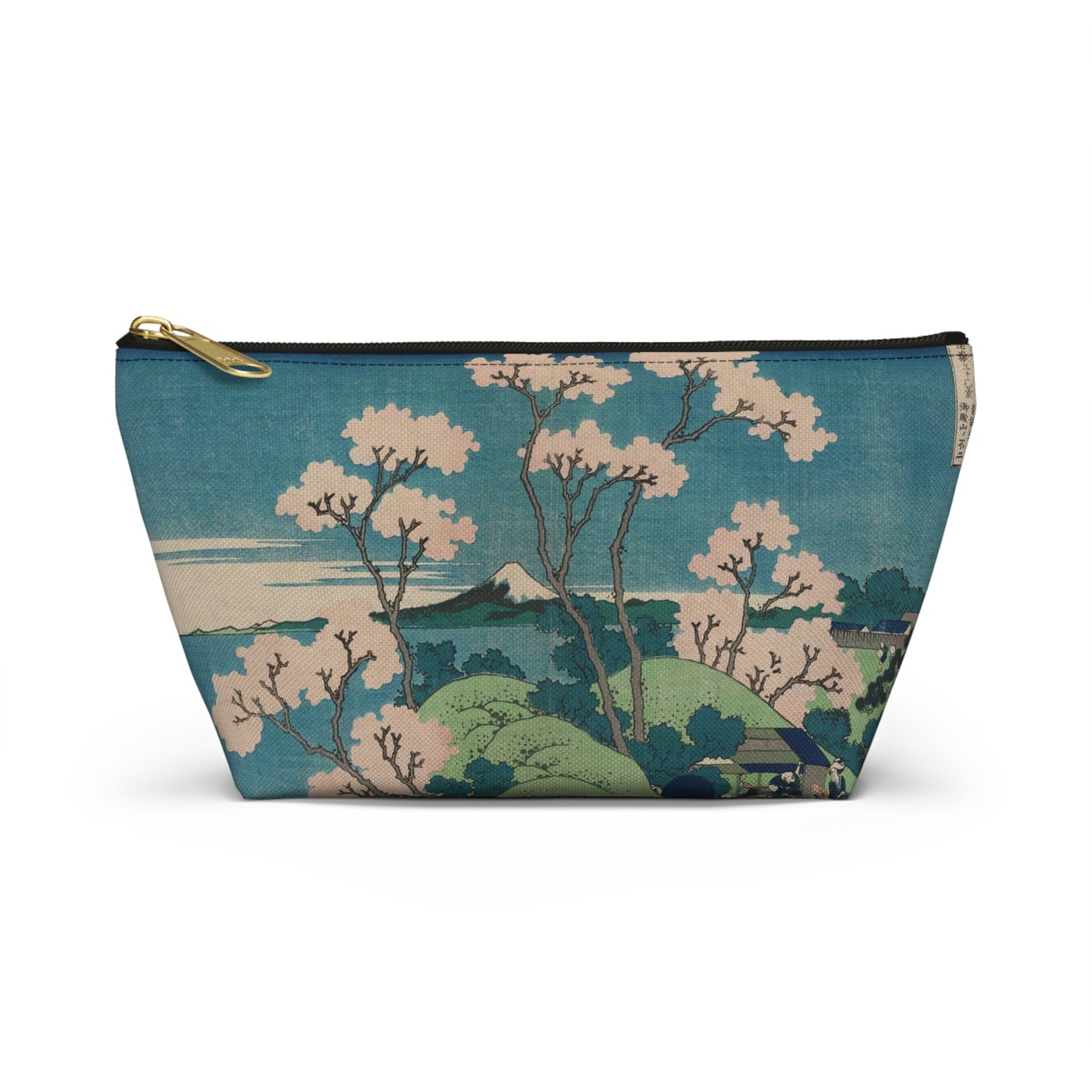 Hokusai "Fuji from Goten-yama, at Shinagawa on the Tokaido" - Accessory Pouch w T-bottom - Japanese traditional ukiyoe design