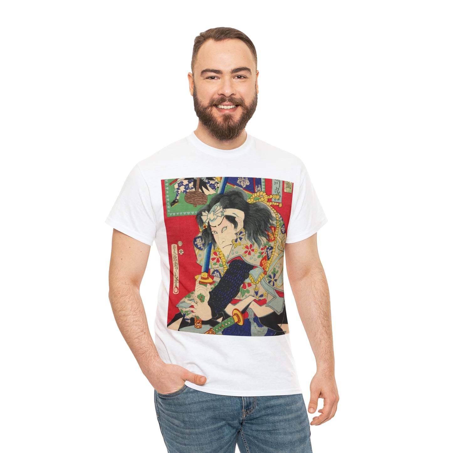 "Samurai" - "義士討入図 - Gishi uchiiri no zu" Unisex Heavy Cotton Tee