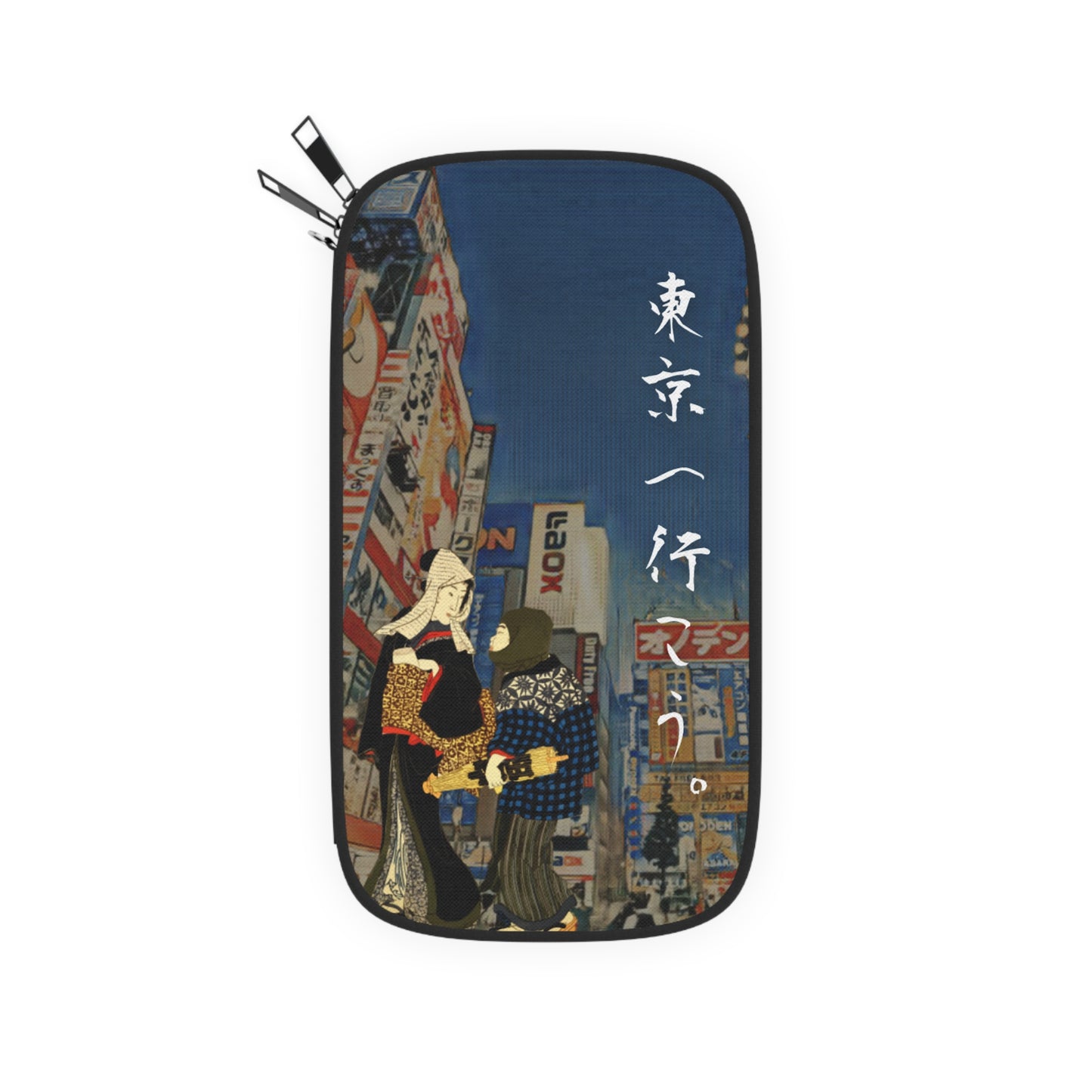 Andiamo a Tokyo "Akihabara" - Passport Wallet - Japanese traditional ukiyoe design