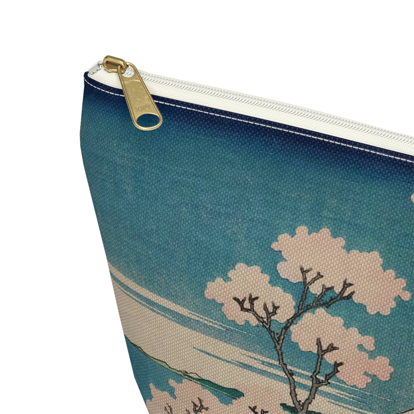 Hokusai "Fuji from Goten-yama, at Shinagawa on the Tokaido" - Accessory Pouch w T-bottom - Japanese traditional ukiyoe design