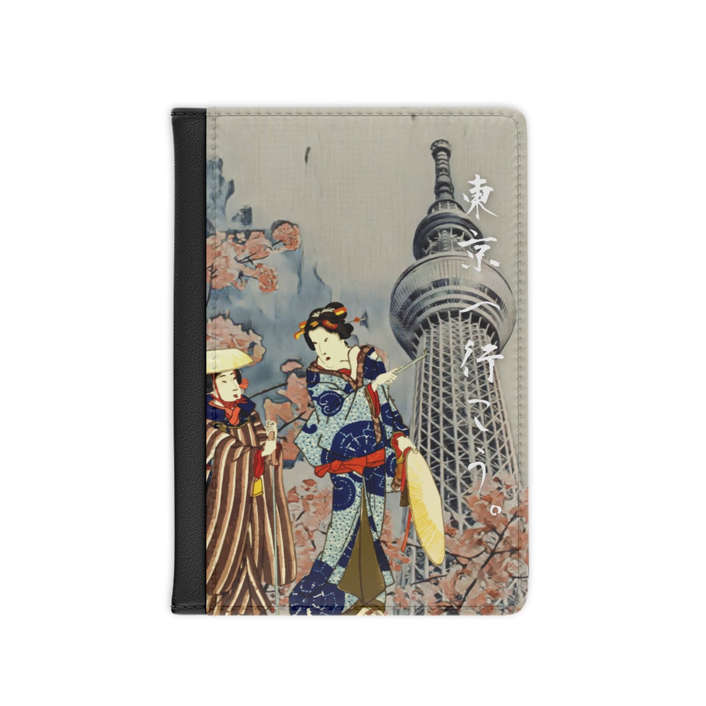 Andiamo a Tokyo "Tokyo sky tree" - Passport Cover - Japanese traditional ukiyoe design