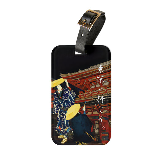 Andiamo a Tokyo "Asakusa Sensou-ji" - Luggage Tag - Japanese traditional ukiyoe design